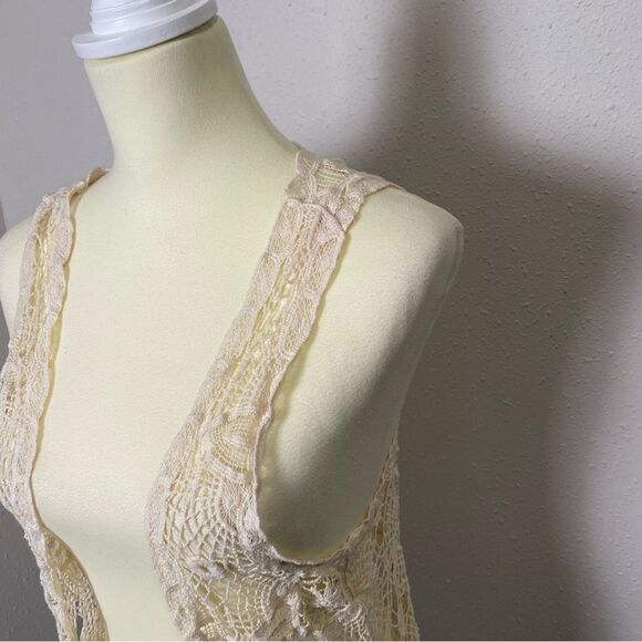 Maurices 100% Cotton Crochet Boho Hippie Vest Festival Women's Size Small - Picture 7 of 14